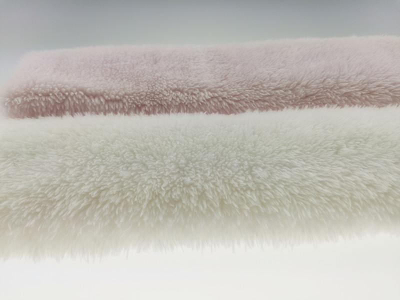Cozy 100% Polyester Sherpa Fur Fabric for Jacket Lining or Baby Garments Free Samples