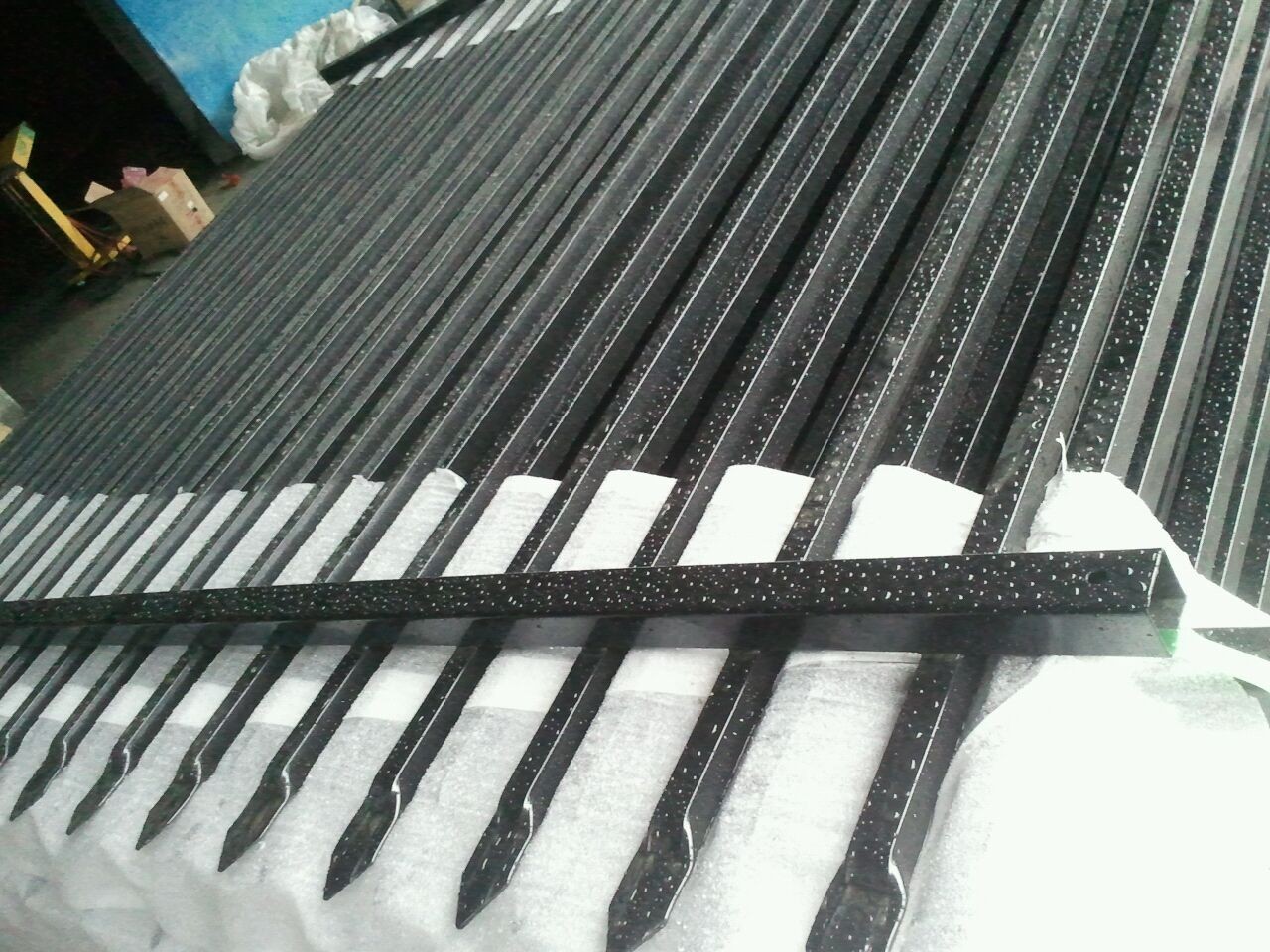Security Fence, Tubular Fencing Steel spear top Black 2.1M x 2.4M Fence Panels