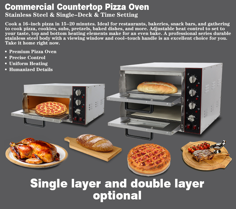 Hotels Kitchen Equipment One Deck Pizza Oven Electric With Stone Ovens Online Support