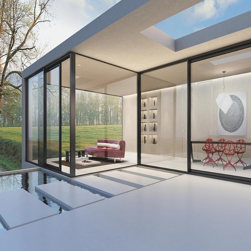 Heavy Duty Thermal Break Aluminum Lift And Sliding Doors With 304 Stainless Steel