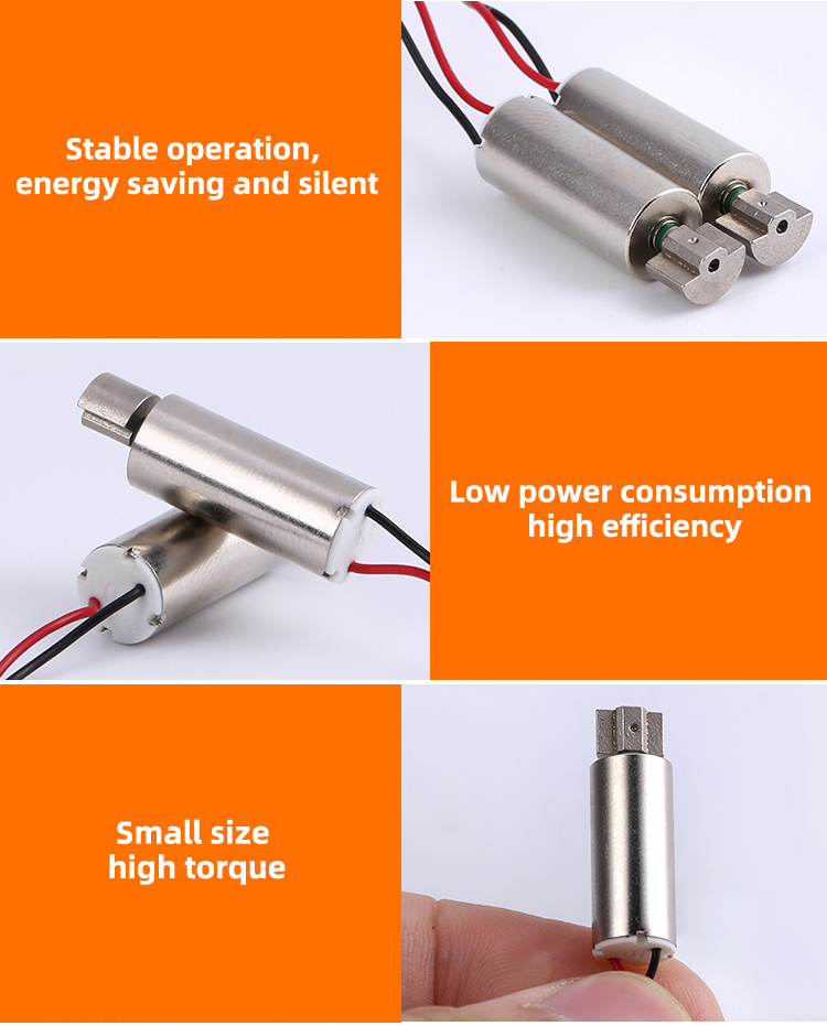 Hot sale Low Current Consumption 7mm Rc Drone Parts 3.7v Micro Dc Coreless Motor
