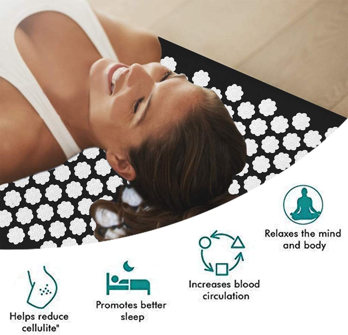 Back Massage Acupressure Yoga Mat High Blood Pressure Reduce Cellulite