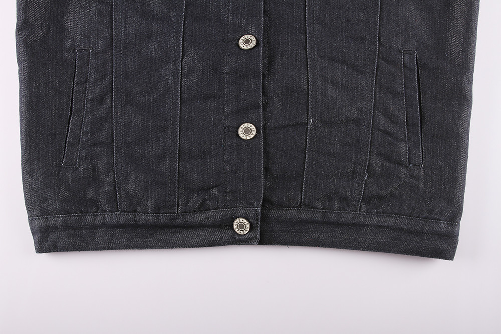 S M L XL 75% Cotton 25% Polyester Ladies Denim Coats For Winter