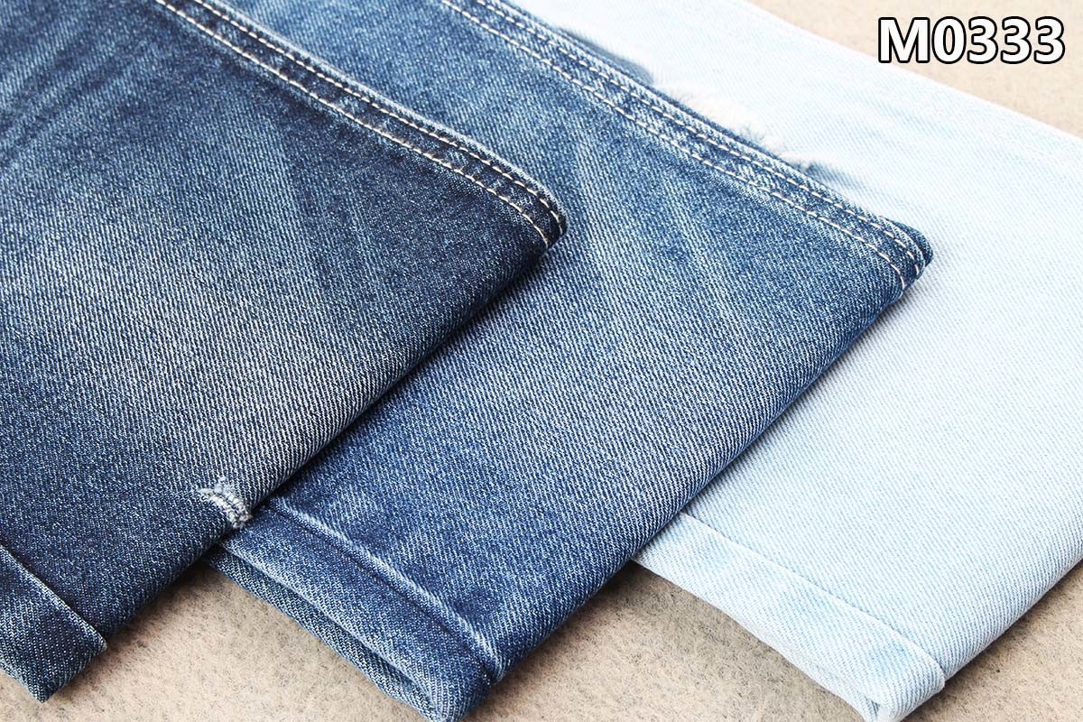 11.1oz Denim Fabric Sustainable Certificated Repreve Cotton Polyester Jeans Material