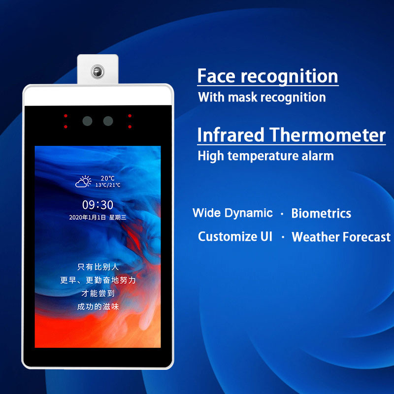 Non Contact 8 Inch Facial Recognition Time Attendance System