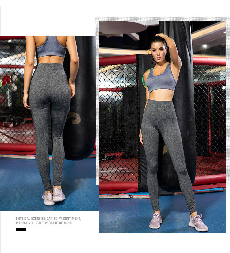 Womens High Waist Gym Leggings Custom Yoga Pants With Phone Pocket