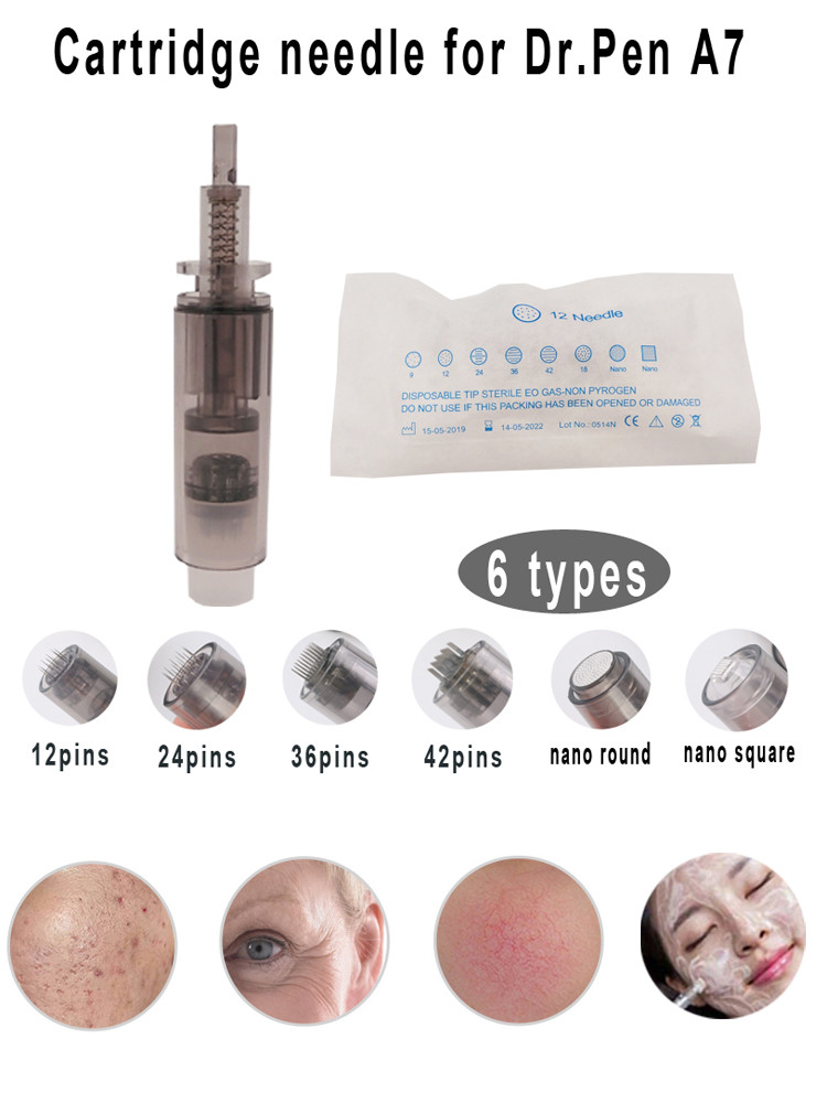 Dr.pen A7 Cartridge Nano Needle Dermapen Microneedle Cartridge Grey Bayonet Microneedling Cartridges