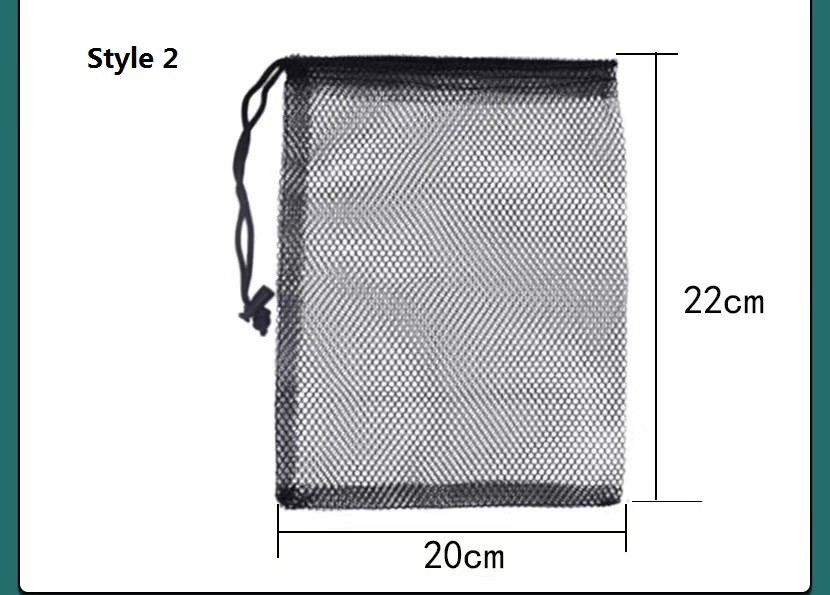Polyester Sports Drawstring Bag Mesh Pocket Net Pouch For Storage Golf Tennis Ball