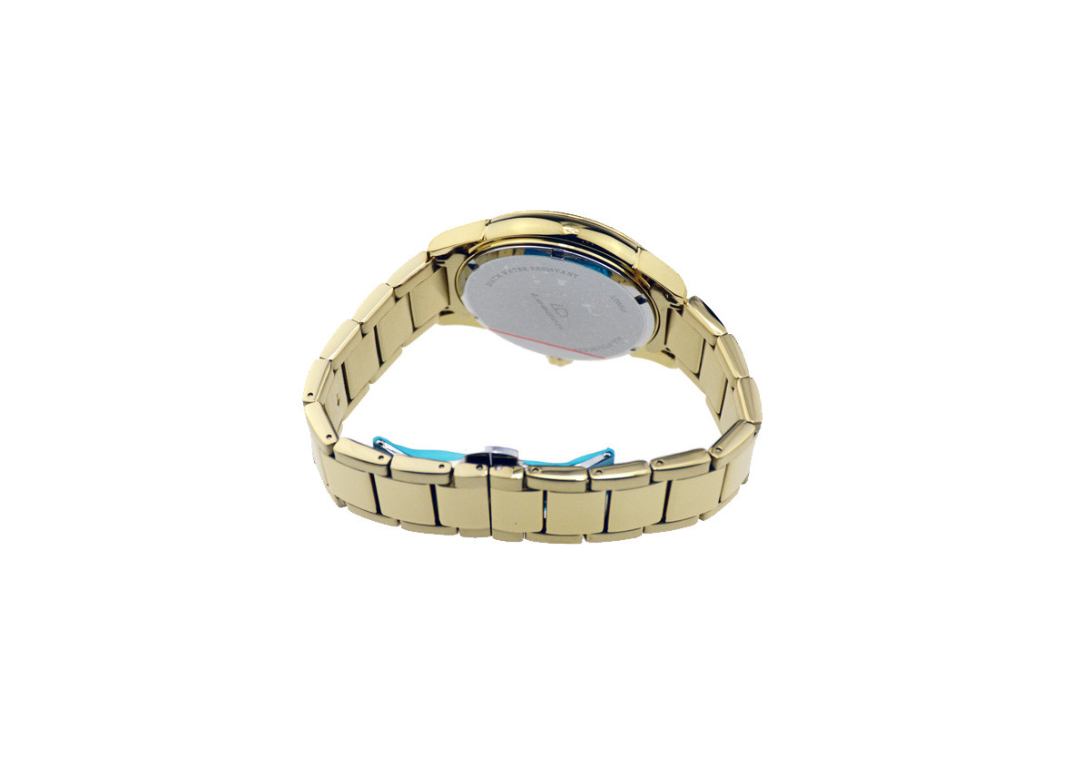 Miyota Movt Quartz Stainless Steel Watch 100 M Waterproof Gold Crew Crown