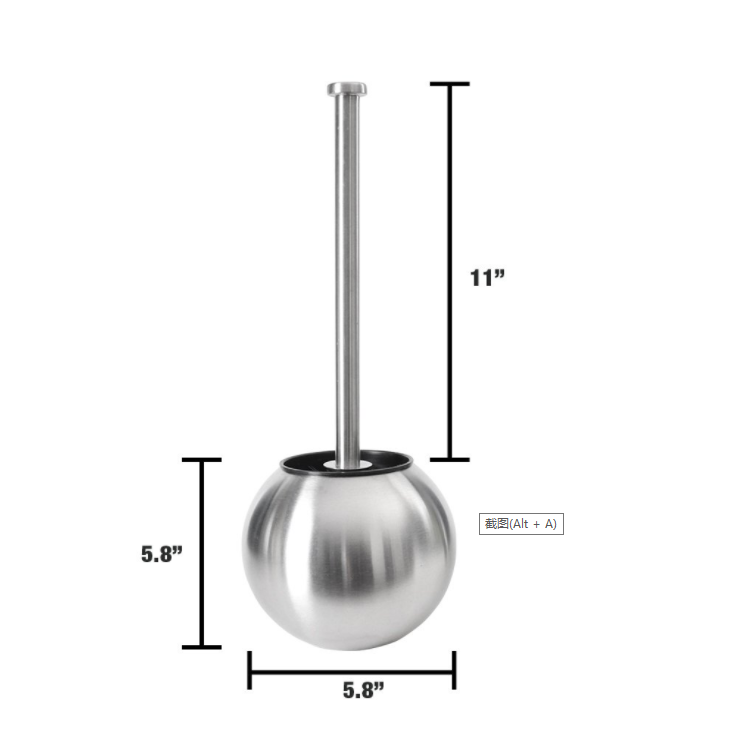 Custom Toilet Brush And Holder / Stainless Steel Toilet Bowl Brush