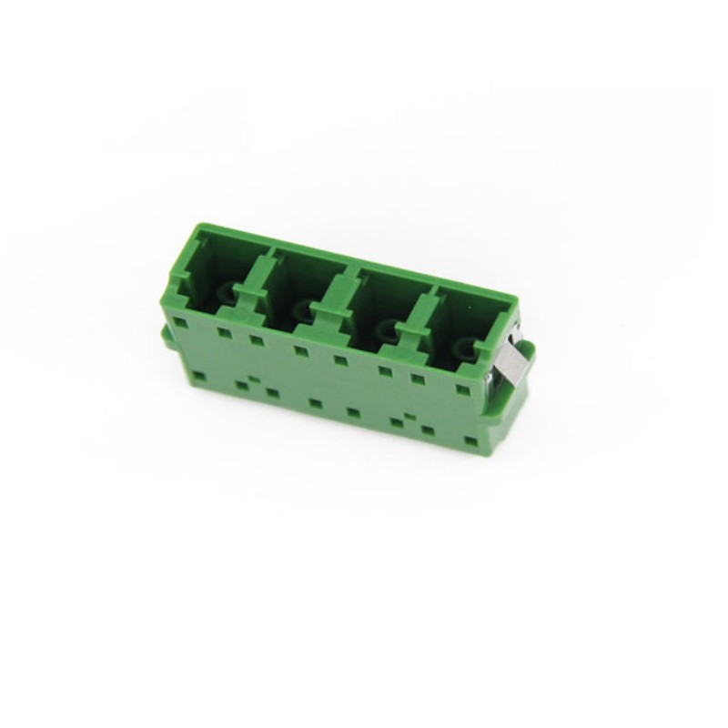 Flanged LC Quad Singlemode APC Optical Fiber Adapter with Insertion Loss≤0.3dB FTTH