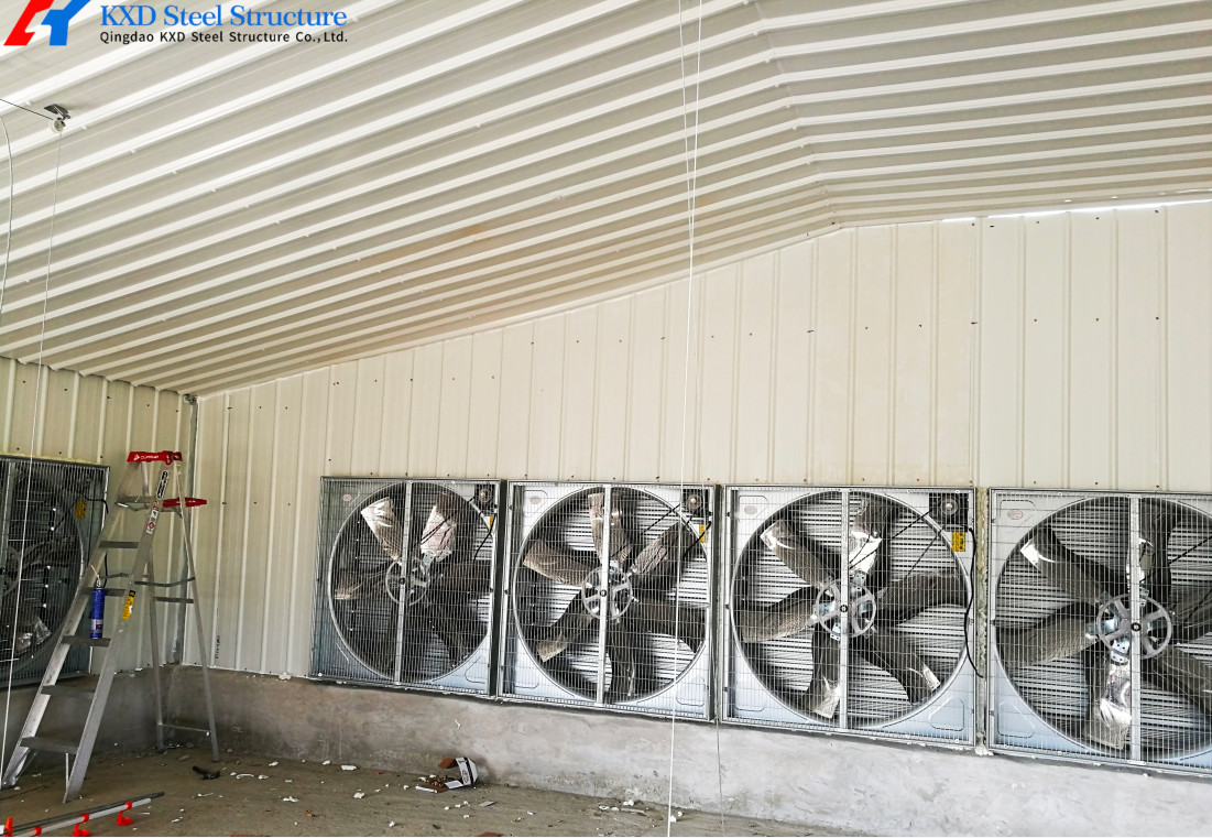 Onsite Installation Steel Poultry House Galvanized For Raising Chicken