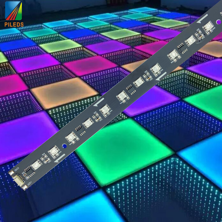 380*20mm Customizable RGB Strips Control Board for Interactive 3D LED Dance Floor
