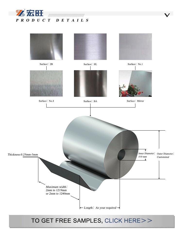 China 430 Stainless steel coil  strips sheets BA NO.4 2BA