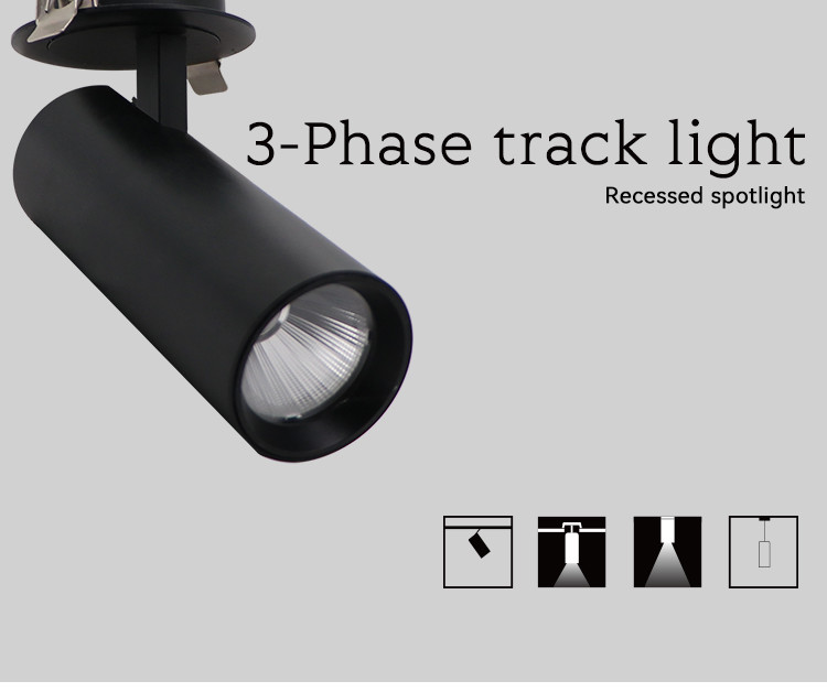 Rotatable Semi Recessed Spotlight Commercial Adjustable SpotLight