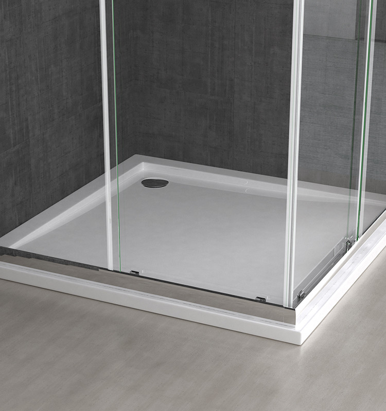 Standard Size Sliding Glass Bathroom Shower Room Aluminium Alloy Frame Material