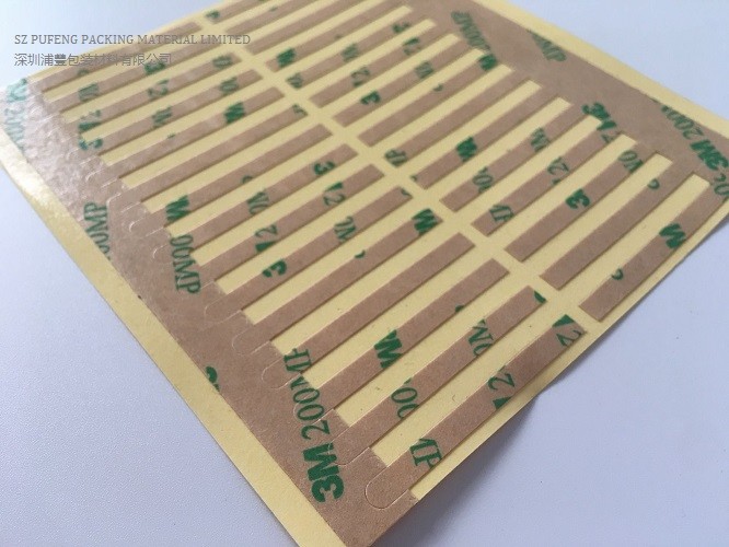 0.5mm-2mm Die Cut Adhesive Tape , Red 3M PE Foam Squares