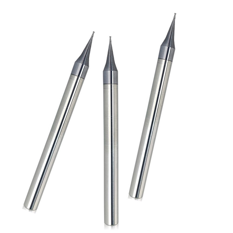 Straight Shank Two Flutes 0.3mm Square Micro End Mills Hrc65