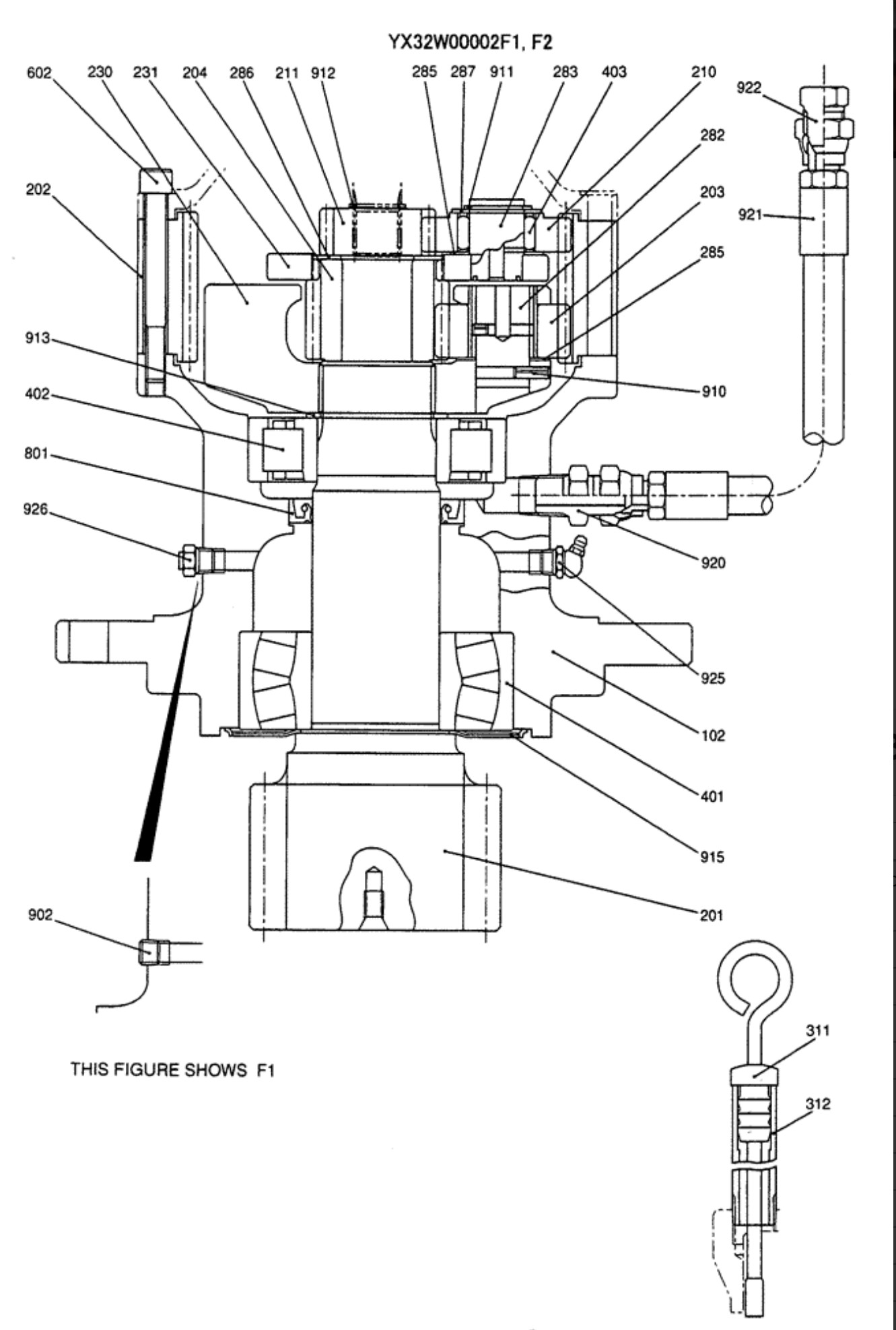 Swing Reduction SK135 Excavator Swing Gearbox SK135SR M2X63CHB-13A Construction Machinery Parts