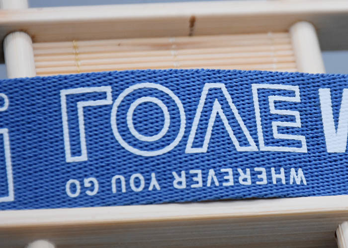 Polyester Webbing Anti Slip Elastic Band With White Custom Silicone Logo