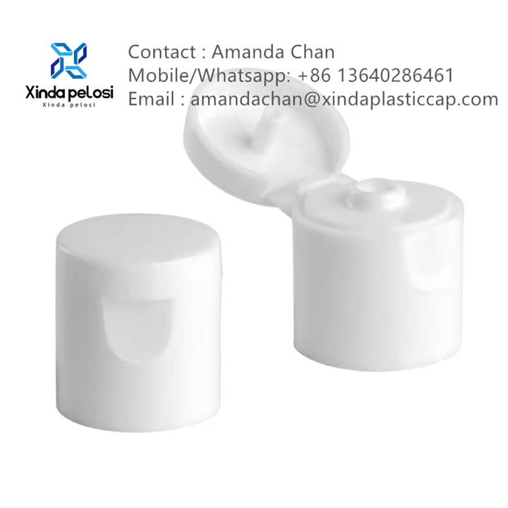 Non Spill Snap Top Cap Flip Top Caps For Skin Care Bottle In Different Colors