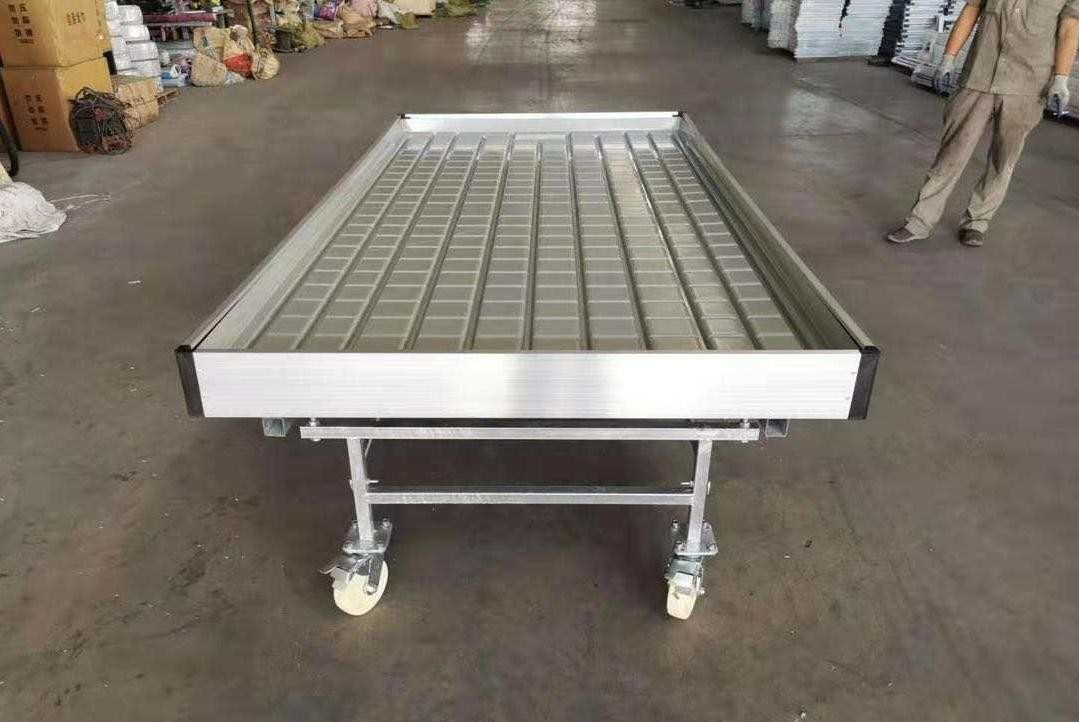 Agriculture Ebb And Flow tables Hydroponic seedling Grow Rolling Bench seedbed with abs tray