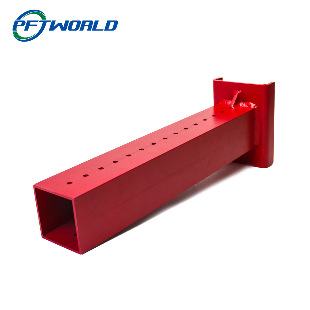 ODM Bending Sheet Metal Parts Red Bracket Powder Coating Computer Accessories