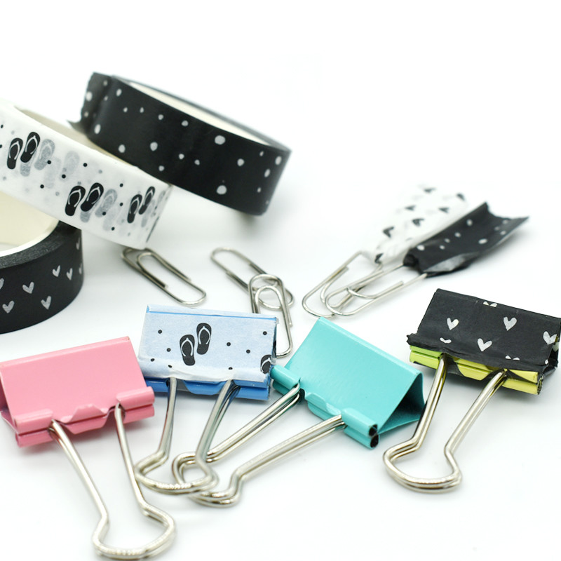 Black White 65g Masking Washi Tape For Beautification