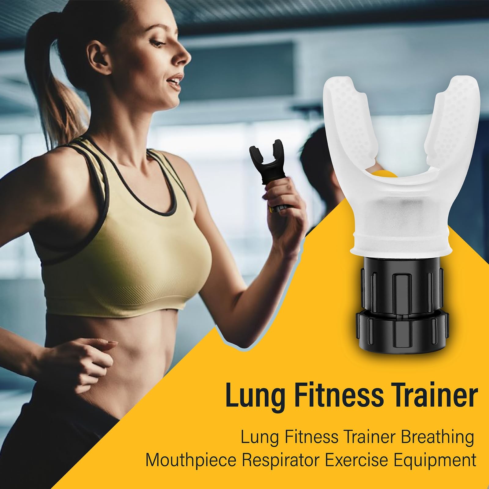 Silicone Respiratory Trainer Compact Adjustable Resistance Breathing Trainer Device