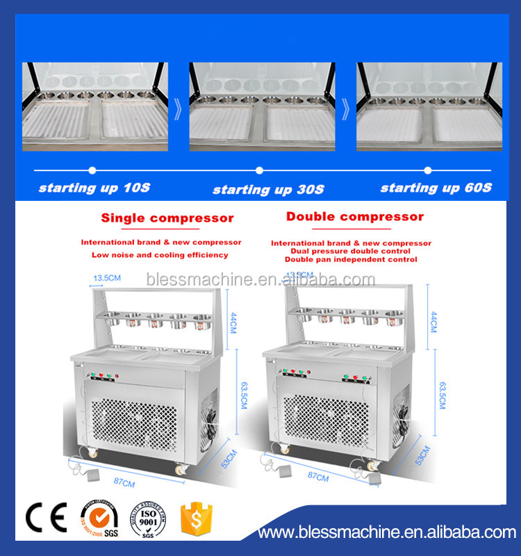 2022 world best salable fried ice cream machine with low investment and long working life