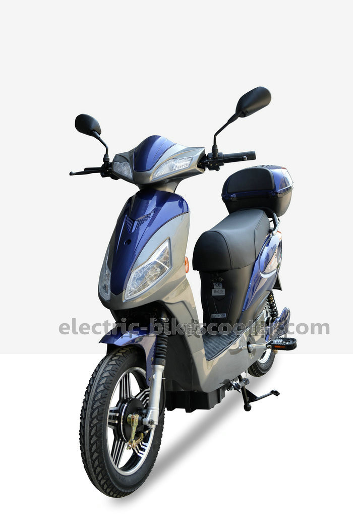 25km/h Battery Operated Electric Scooter Pedal Assist 16" X 3.0 Tire Drum Brake