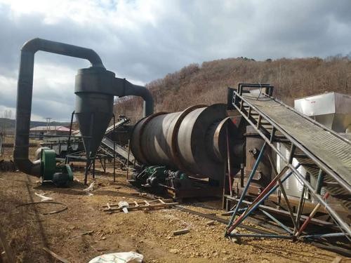 10 T/H Rotary Sand Dryer Drying Kiln With Wood Heat Rotary Drying System