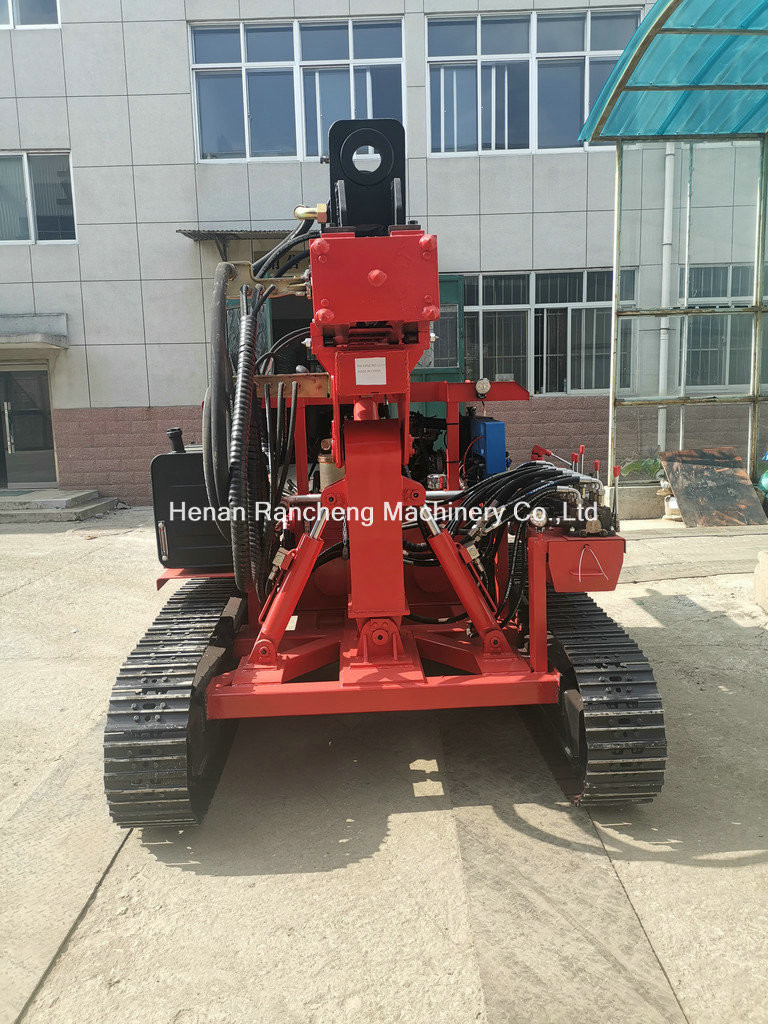 Hydraulic Solar Pile Driver Machine 56KW Host Power 20m - 120m Bore Depth