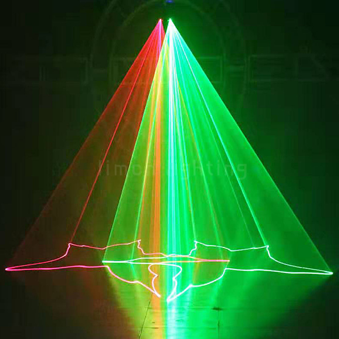Double Head Multi Patterns 500mW RGB Full Color DMX Colorful Disco Laser Line Light