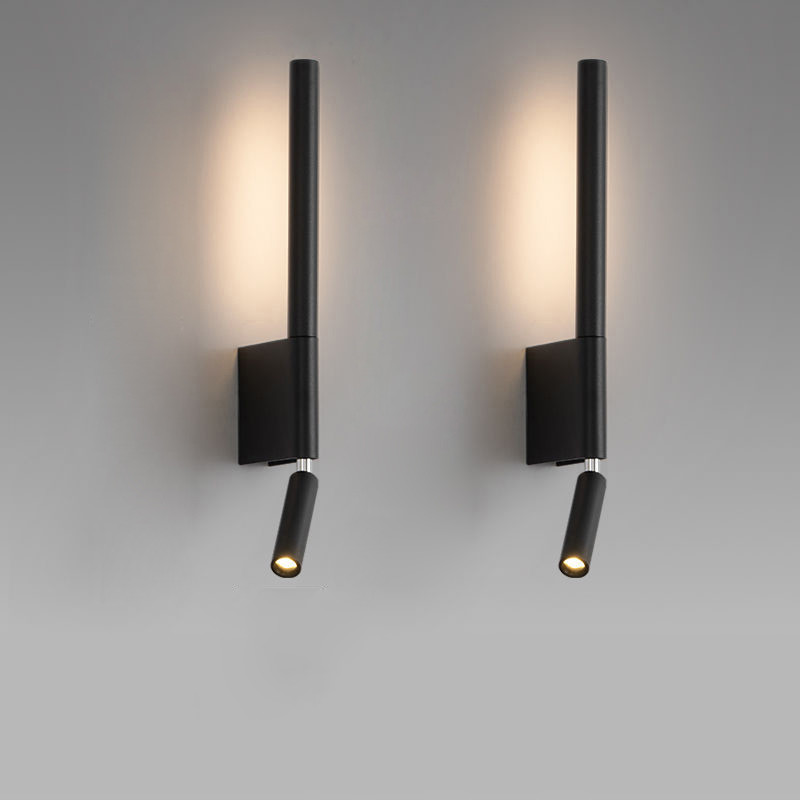 350 Modern Adjustable Swing Arm Wall Lamp Black White Light for Bedroom Bedside House Reading Living Room Home Hallway