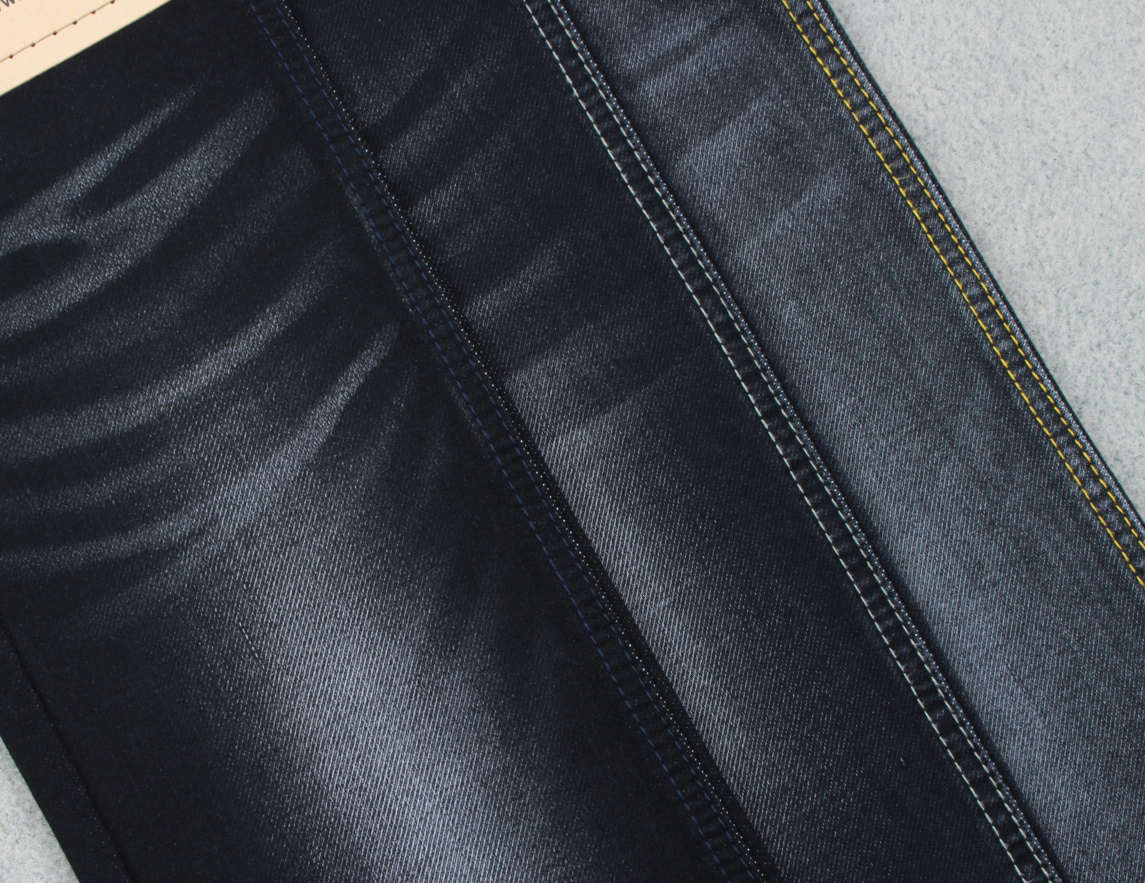 Double Layer Polyester Cotton Spandex Denim Fabric 11.6oz Mercerizing