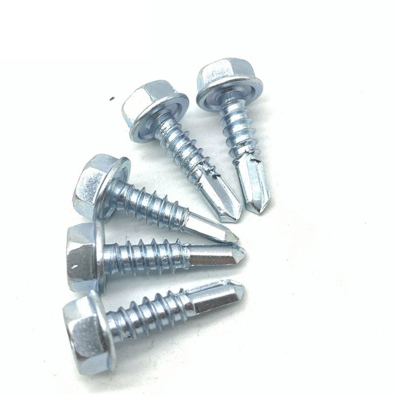 304 Stainless Steel Self-Drilling Hex Head Flange Screw for INCH Measurement System