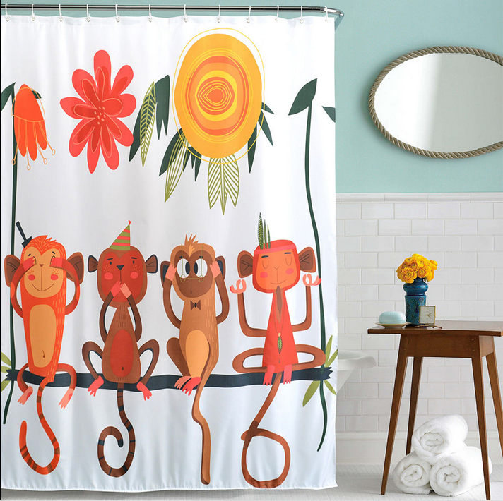 Walmart Bathroom Polyester Shower Curtain Liner for Bathroom Luxury Shower Curtain