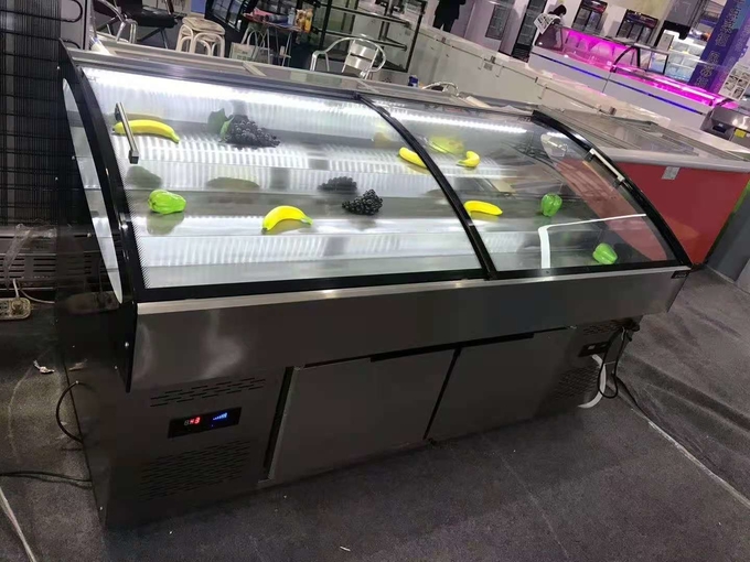 Ladder ice table seafood barbecue display commercial order fruit fishing preservation cabinet 2