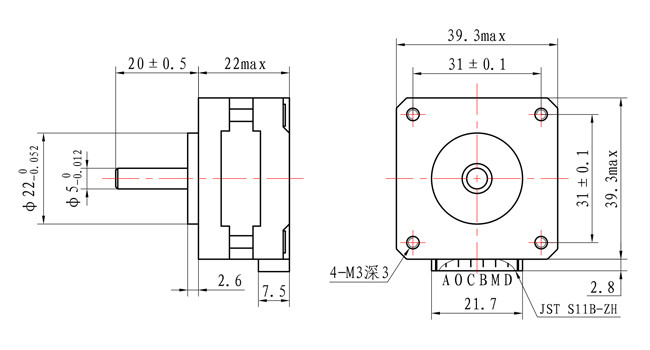 10.4V NEMA 16 Stepper Motor DC Electric Mini CNC Router Stepper Motor 4 Phase