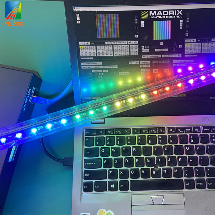 Multicolor Smart LED Meteor Tube Lights Programmable DMX Sound Control
