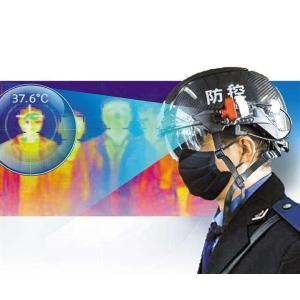 Non Contact Smart Temperature Measuring Helmet With Alarm Prompt Function