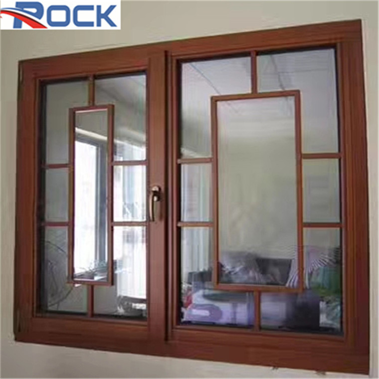 Traditional Style UPVC Windows Georgian Bar Inside Glass Customized Color