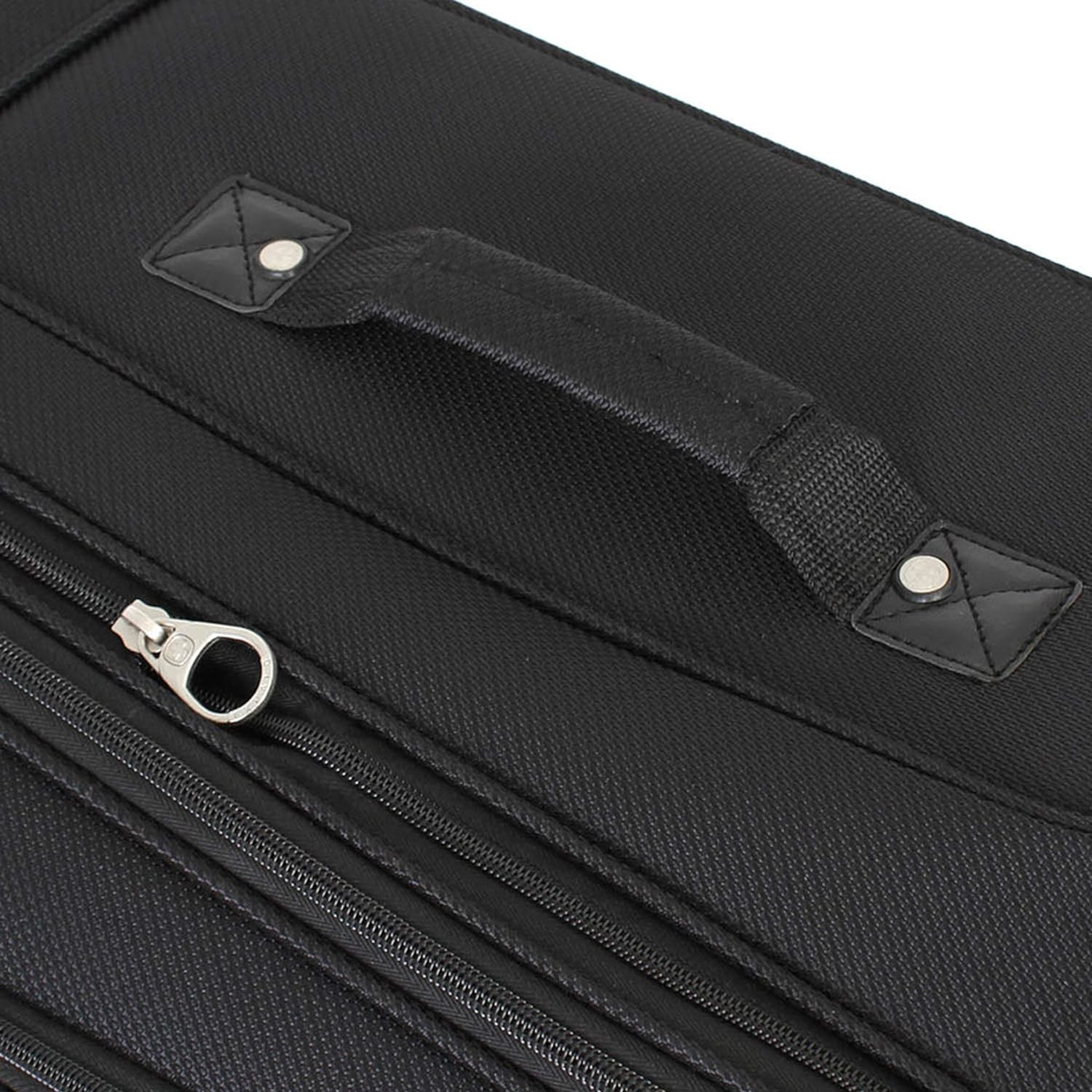 Softside Expandable Luggage, Black, Checked-Large 29-Inch