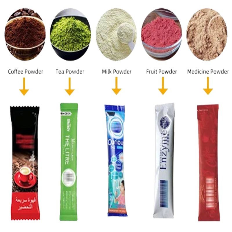 2 Lanes Automatic Powder Filling Machinery High Capacity Instant Coffee Sachet Packing Machine