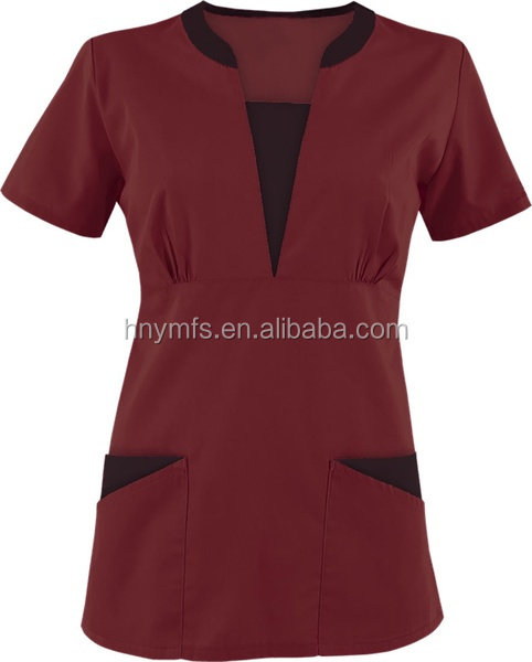 3 Pockets Hospital Scrub Suit Custom Logo Medical Doctors Maternity Scrubs