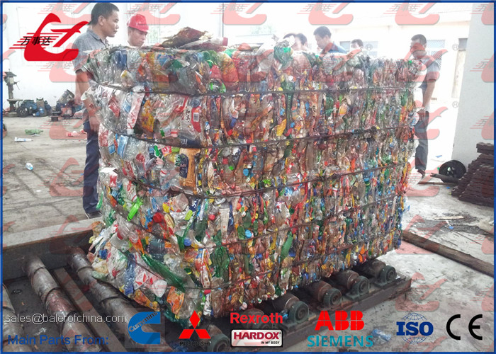 125 Ton Plastic Film Baler Horizontal Baling Machine 5 Wires Bale
