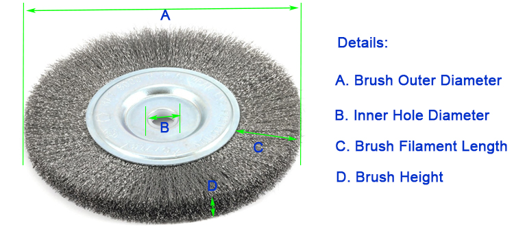 Steel Wire Deburring Polishing Wheel Brushes Disc Crimped Brush For Rust Cleaning