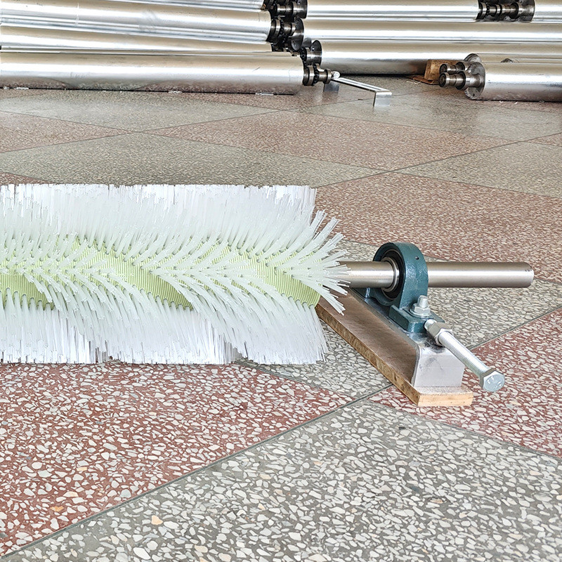 Electric Roller Brush Cleaner Wear-resistant Nylon Wire Spiral Brush Roller Cement Coal Mine Factory Belt Conveyor