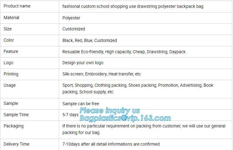 Promotion Custom Eco Friendly Sublimation Polyester Folding Shopping Bag,Promotional Sports Gym Sack Polyester Drawstrin